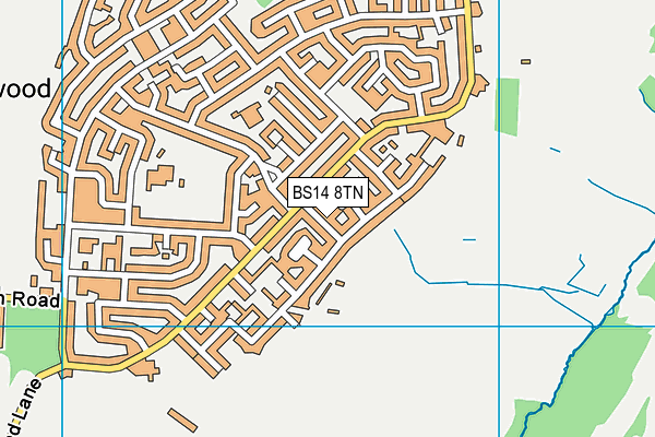BS14 8TN map - OS VectorMap District (Ordnance Survey)