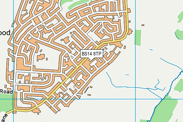 BS14 8TP map - OS VectorMap District (Ordnance Survey)
