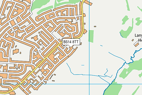 BS14 8TT map - OS VectorMap District (Ordnance Survey)