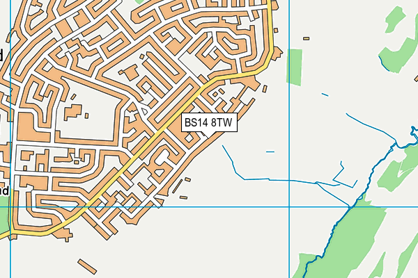 BS14 8TW map - OS VectorMap District (Ordnance Survey)