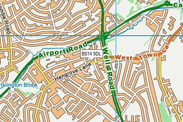 BS14 9DL map - OS VectorMap District (Ordnance Survey)