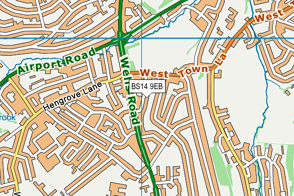 BS14 9EB map - OS VectorMap District (Ordnance Survey)