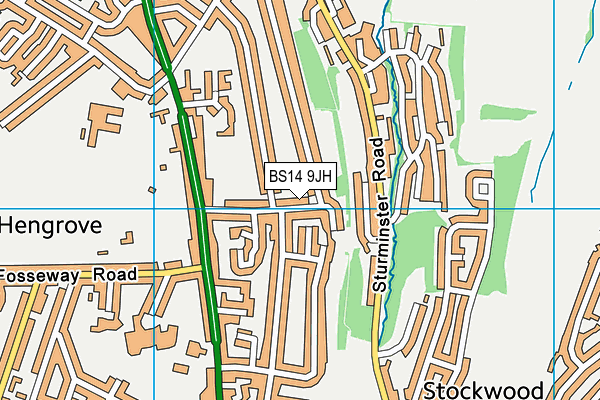 BS14 9JH map - OS VectorMap District (Ordnance Survey)