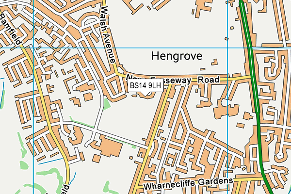 BS14 9LH map - OS VectorMap District (Ordnance Survey)