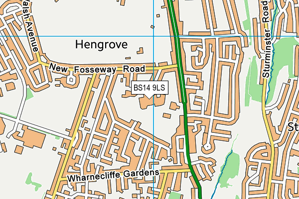 BS14 9LS map - OS VectorMap District (Ordnance Survey)