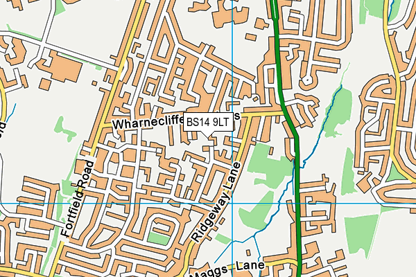 BS14 9LT map - OS VectorMap District (Ordnance Survey)