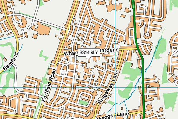 BS14 9LY map - OS VectorMap District (Ordnance Survey)