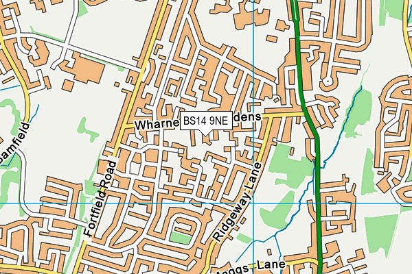 BS14 9NE map - OS VectorMap District (Ordnance Survey)