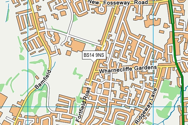 BS14 9NS map - OS VectorMap District (Ordnance Survey)