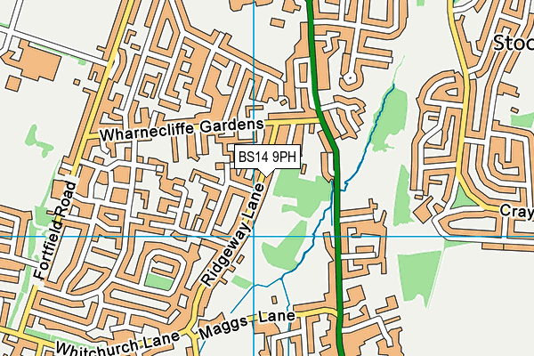 BS14 9PH map - OS VectorMap District (Ordnance Survey)