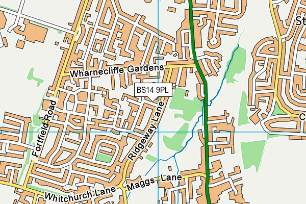 BS14 9PL map - OS VectorMap District (Ordnance Survey)