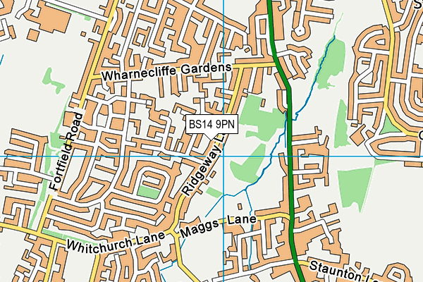 BS14 9PN map - OS VectorMap District (Ordnance Survey)
