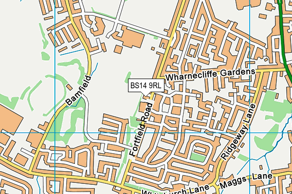 BS14 9RL map - OS VectorMap District (Ordnance Survey)
