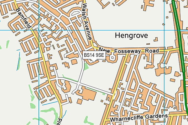 BS14 9SE map - OS VectorMap District (Ordnance Survey)