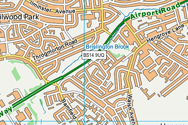 BS14 9UQ map - OS VectorMap District (Ordnance Survey)
