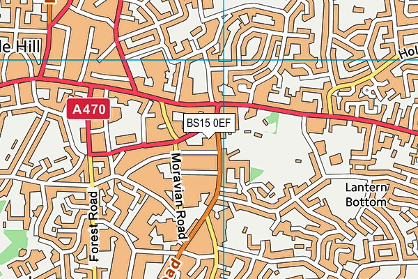 BS15 0EF map - OS VectorMap District (Ordnance Survey)