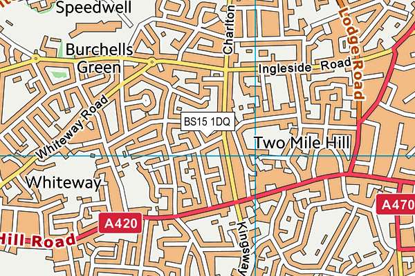 BS15 1DQ map - OS VectorMap District (Ordnance Survey)