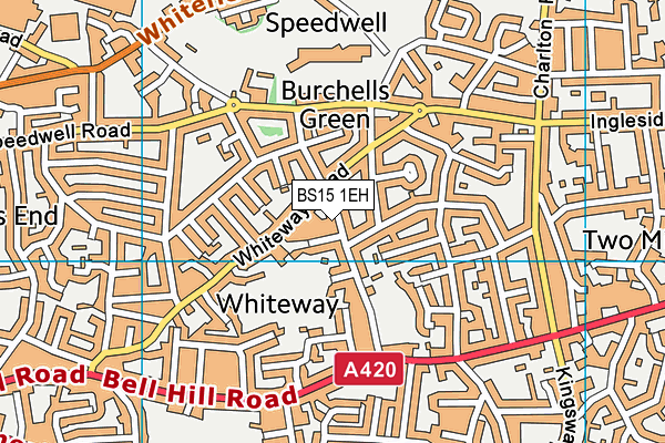 BS15 1EH map - OS VectorMap District (Ordnance Survey)