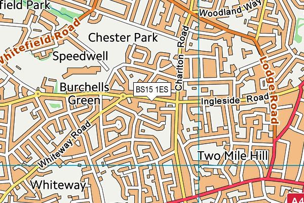 BS15 1ES map - OS VectorMap District (Ordnance Survey)