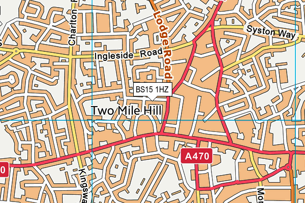 Fitness Factory (Bristol) (Closed) map (BS15 1HZ) - OS VectorMap District (Ordnance Survey)