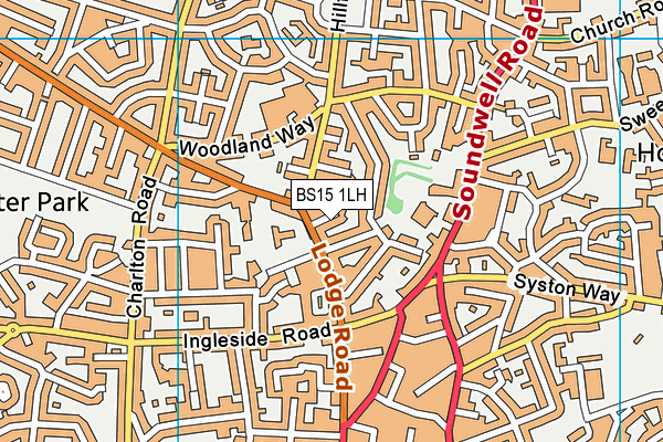 BS15 1LH map - OS VectorMap District (Ordnance Survey)