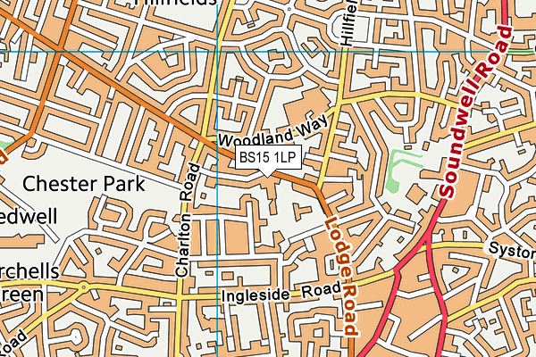 BS15 1LP map - OS VectorMap District (Ordnance Survey)