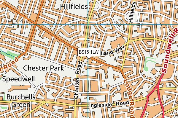 BS15 1LW map - OS VectorMap District (Ordnance Survey)