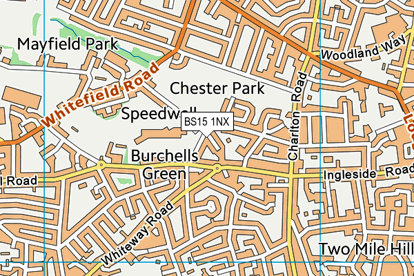 BS15 1NX map - OS VectorMap District (Ordnance Survey)