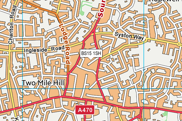 BS15 1SH map - OS VectorMap District (Ordnance Survey)