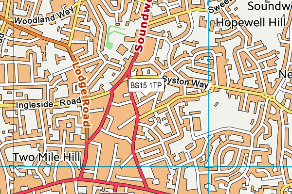 BS15 1TP map - OS VectorMap District (Ordnance Survey)