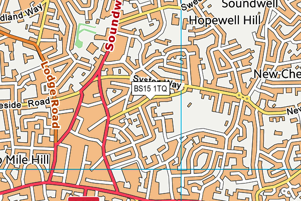 BS15 1TQ map - OS VectorMap District (Ordnance Survey)