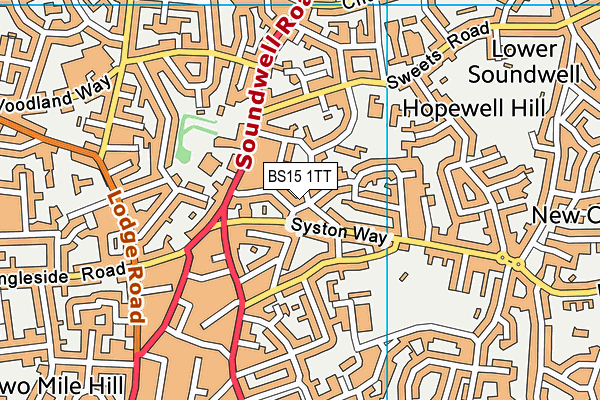 BS15 1TT map - OS VectorMap District (Ordnance Survey)