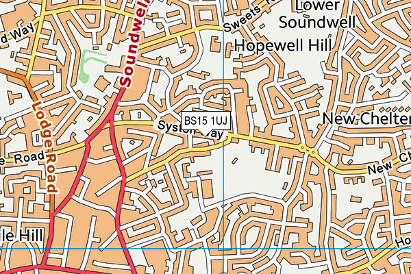 BS15 1UJ map - OS VectorMap District (Ordnance Survey)