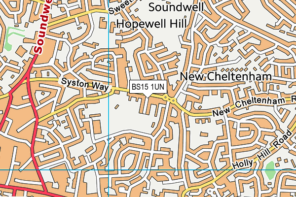 BS15 1UN map - OS VectorMap District (Ordnance Survey)