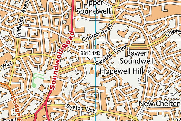 St Stephen's Church of England Junior School, Soundwell map (BS15 1XD) - OS VectorMap District (Ordnance Survey)