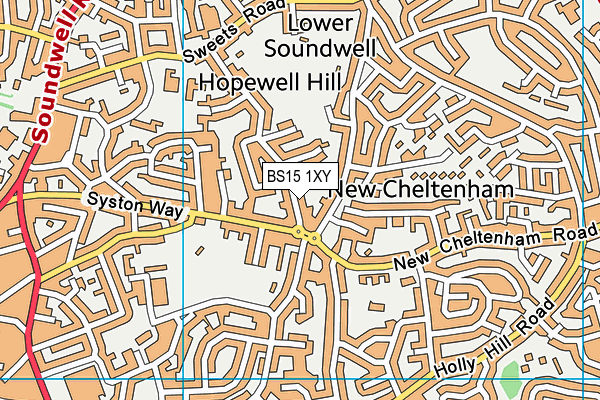 BS15 1XY map - OS VectorMap District (Ordnance Survey)