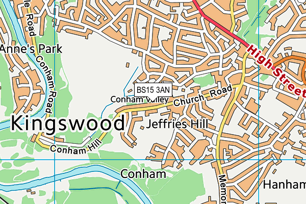 BS15 3AN map - OS VectorMap District (Ordnance Survey)