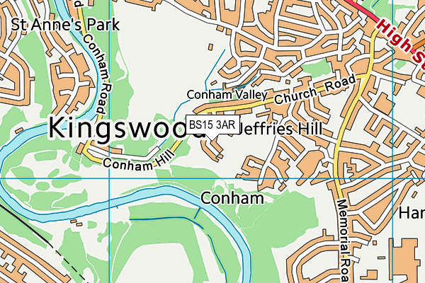 BS15 3AR map - OS VectorMap District (Ordnance Survey)