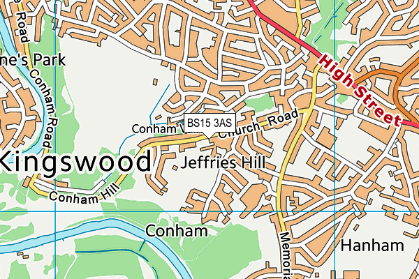 BS15 3AS map - OS VectorMap District (Ordnance Survey)