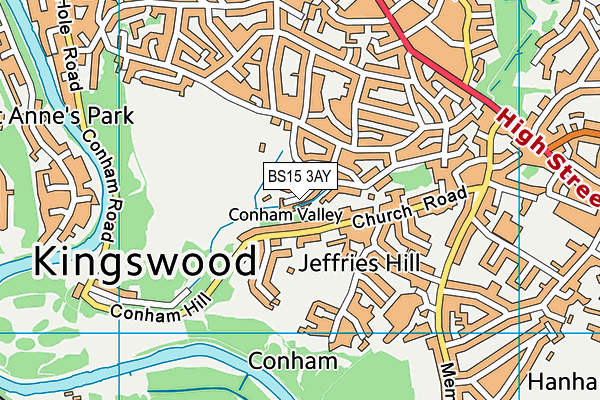 BS15 3AY map - OS VectorMap District (Ordnance Survey)