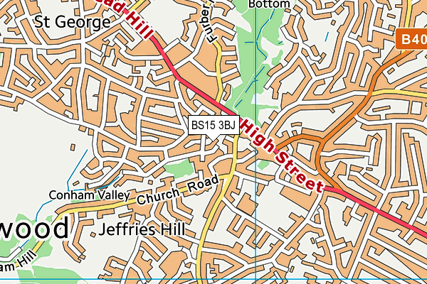 BS15 3BJ map - OS VectorMap District (Ordnance Survey)