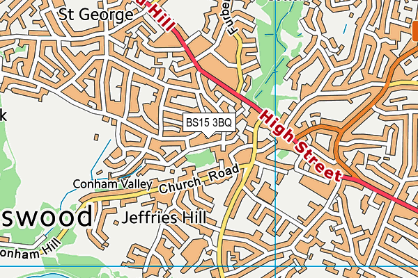 BS15 3BQ map - OS VectorMap District (Ordnance Survey)