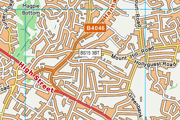 BS15 3BT map - OS VectorMap District (Ordnance Survey)