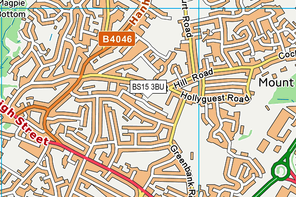 BS15 3BU map - OS VectorMap District (Ordnance Survey)
