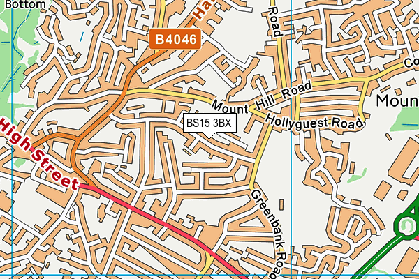 BS15 3BX map - OS VectorMap District (Ordnance Survey)