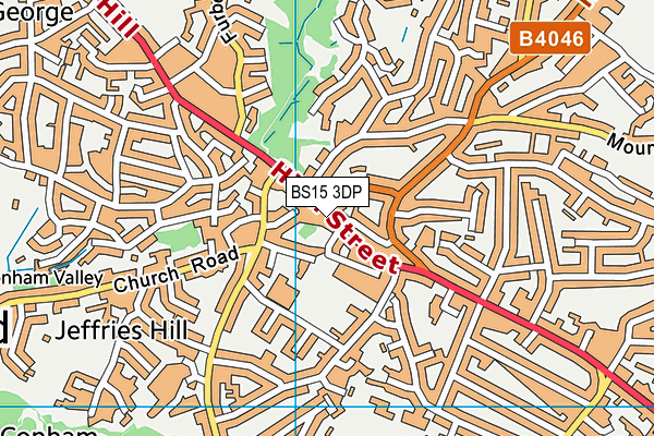 BS15 3DP map - OS VectorMap District (Ordnance Survey)