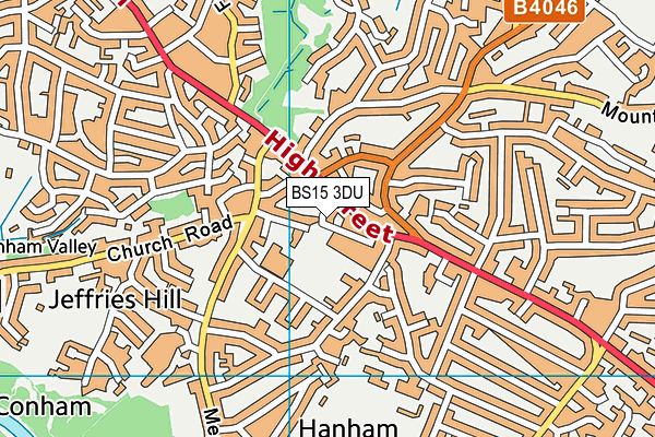 BS15 3DU map - OS VectorMap District (Ordnance Survey)