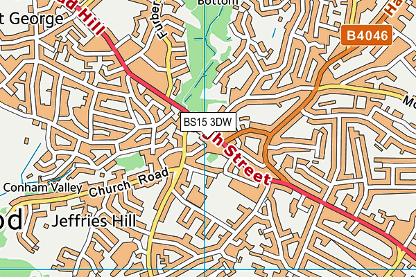 BS15 3DW map - OS VectorMap District (Ordnance Survey)