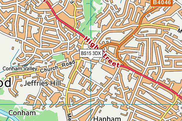 BS15 3DX map - OS VectorMap District (Ordnance Survey)