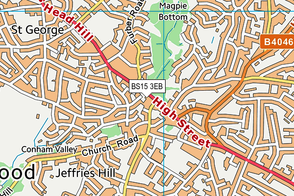 BS15 3EB map - OS VectorMap District (Ordnance Survey)
